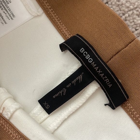 Bcbg maxazria white and brown riding leggings size XS - Picture 3 of 4